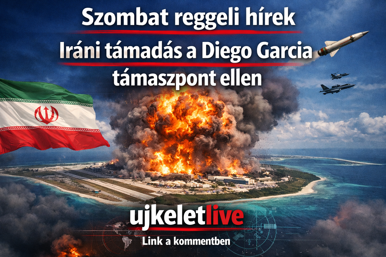 Sábát reggeli hírek – iráni rakéták a Diego Garcia támaszpontot támadták, és...